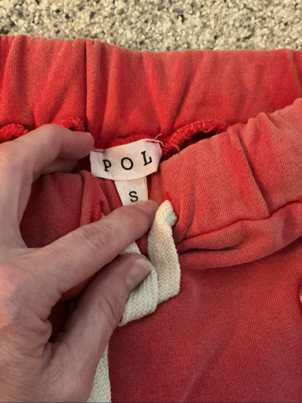 POL Wide-Leg Red Lounge Pants with Plaid Pockets - Picture 5 of 10
